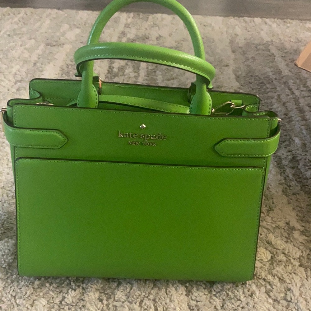 kate spade medium satchel turaco green